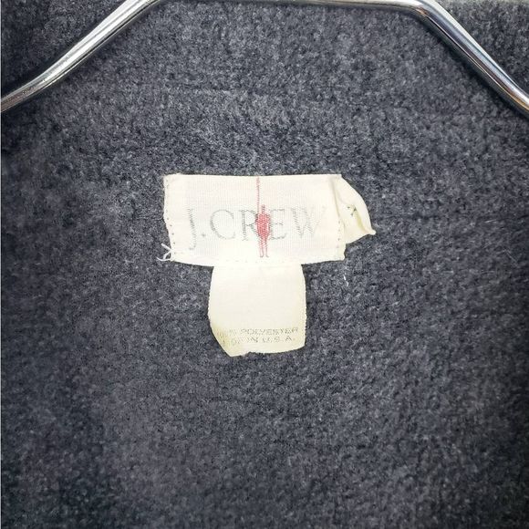 J. CREW Men's Gray Buttoned Polo Fleece Pullover Cuffed Jacket Size: X-Small - Picture 2 of 6